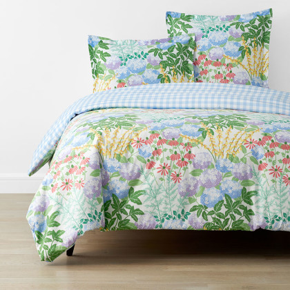 Floral Blossom Classic Cool Percale Reversible Duvet Cover
