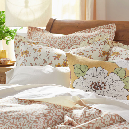 Remi Floral Pillow Covers - Floral Rust
