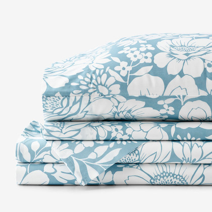 Epic Bloom Classic Cool Percale Bed Sheet Set
