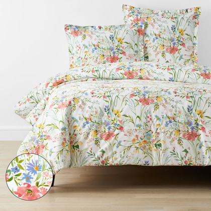 Floral Impressions Classic Cool Percale Duvet Cover