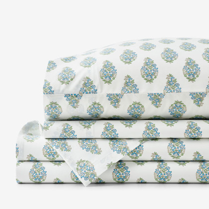 Vandana Floral Classic Cool Percale Bed Sheet Set