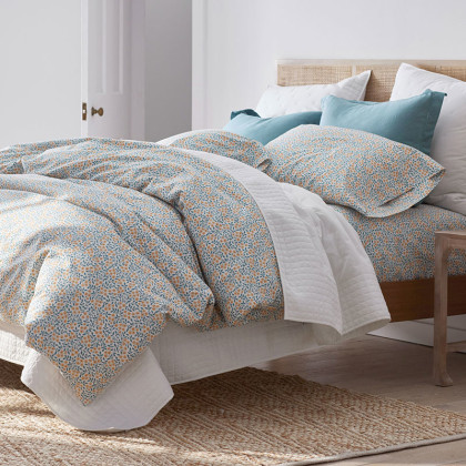 Serene Floral Classic Cool Percale Duvet Cover - Ditsy Vine, Twin XL