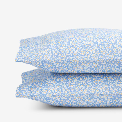 Serene Floral Classic Cool Percale Pillowcase Set