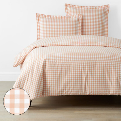 Gingham Classic Cool Yarn-Dyed Percale Duvet Cover