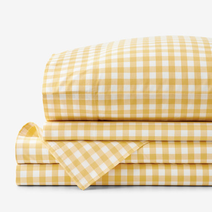Gingham Classic Cool Yarn-Dyed Percale Bed Sheet Set