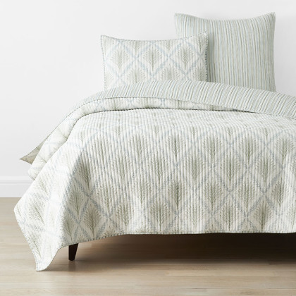 Summer Palm Reversible Coverlet