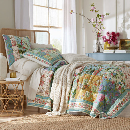 Chandni Patchwork Quilt - Multi, Twin