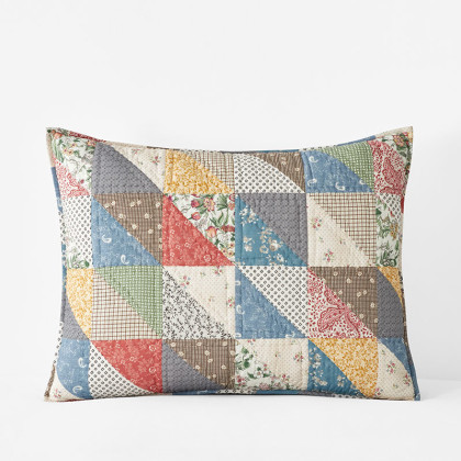 Sophie Handcrafted Quilted Sham - Multi, Standard