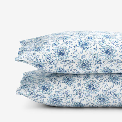 Poonam Floral Classic Cool Percale Pillowcase Set
