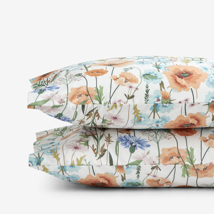 Summer Floral Premium Smooth Wrinkle-Free Sateen Pillowcase Set