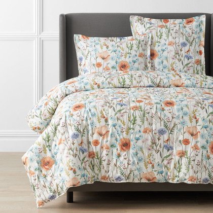 Summer Floral Premium Smooth Wrinkle-Free Sateen Comforter