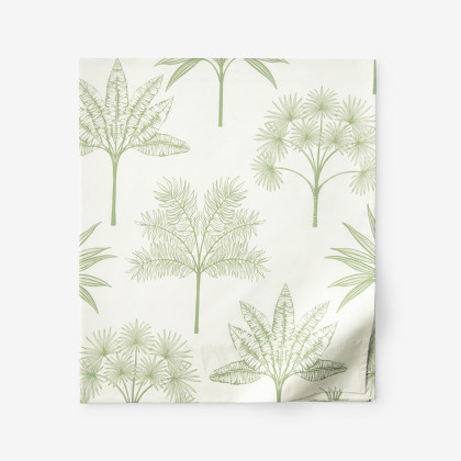 Tulum Forest Classic Cool Percale Flat Bed Sheet