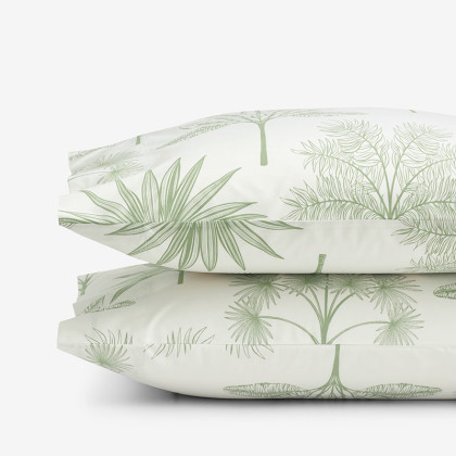 Tulum Forest Classic Cool Percale Pillowcase Set