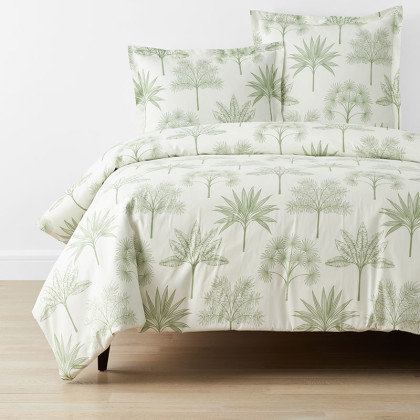 Tulum Forest Classic Cool Percale Duvet Cover