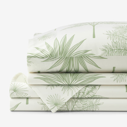 Tulum Forest Classic Cool Percale Bed Sheet Set