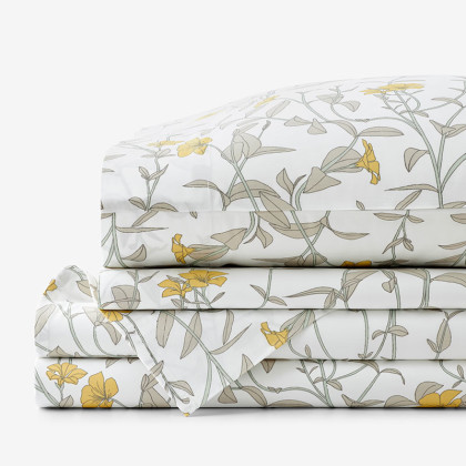 May Flower Premium Smooth Sateen Bed Sheet Set