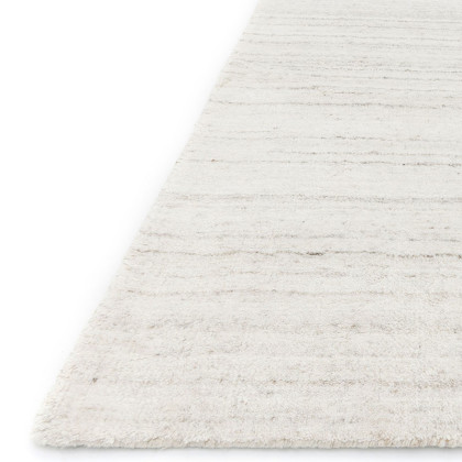 Striations Hand Loomed Wool Rug - Ivory, 3' 6" x 5' 6"