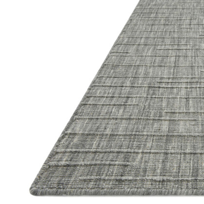 Linear Textured Handwoven Wool Rug - Gray, 2' 3" x 3' 9"