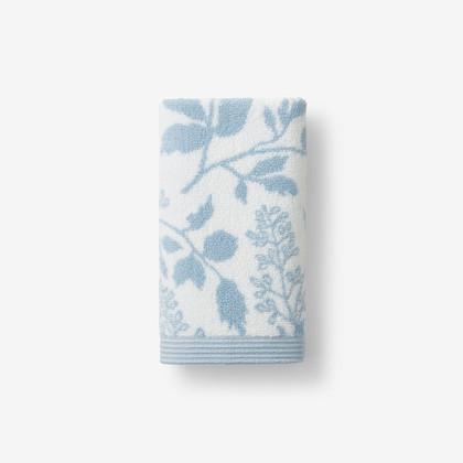 Ginkgo and Wildflower Jacquard Hand Towel - Wildflower Light Blue