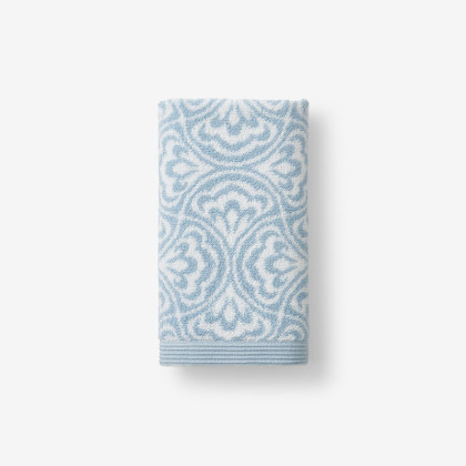Ginkgo and Wildflower Jacquard Hand Towel - Ginko Light Blue