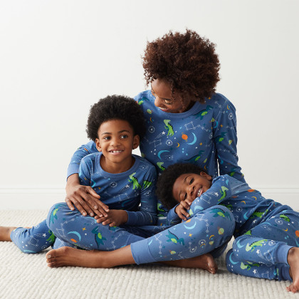 Matching Family Pajamas, Womens Pajama Set - Dino Space, XXL