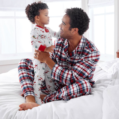 Family Flannel Mens Classic Pajama Set - Winter Plaid, S
