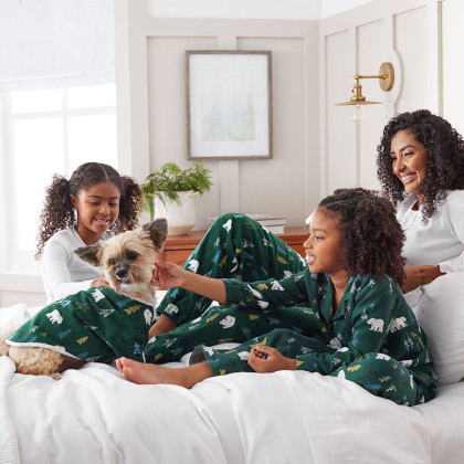 Matching pajamas in store top