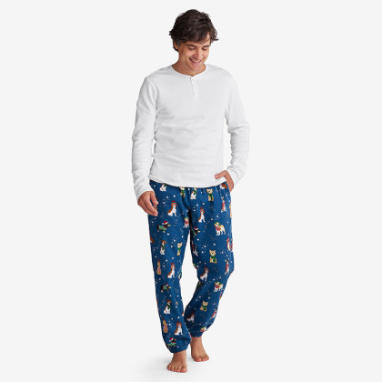 Family Flannel Men's Henley Pajama Set