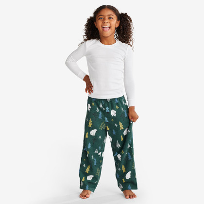 Black Bears on Natural Women's Jersey Pajama Pants - Little Blue House US