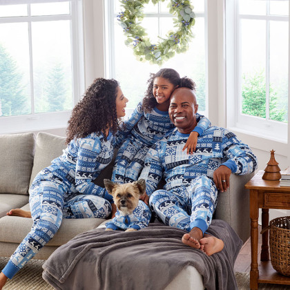 Matching Family Pajamas, Women's Pajama Set - Fair Isle Mix, S