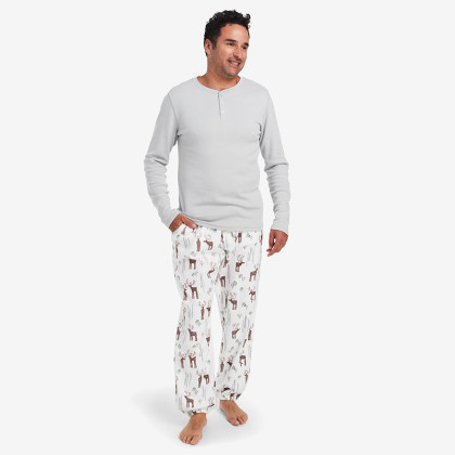 Family Flannel Men's Henley Pajama Set