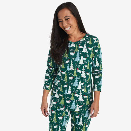 Family Printed Peruvian Cotton Women's Pajama Set