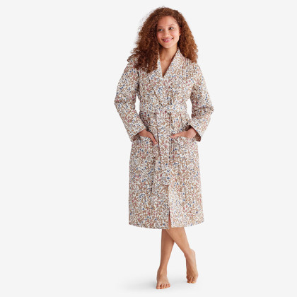 Quilted Printed Women’s Robe - Ditsy Garden, XXL