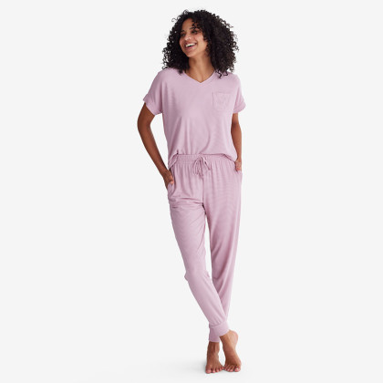 PJ Salvage Women's Loungewear Happy Joy Banded Pant, H Charcoal, XS at   Women's Clothing store
