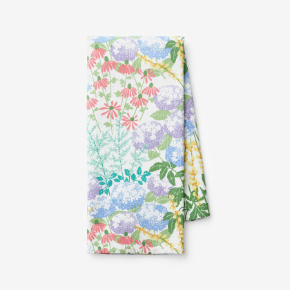 Garden Floral Cotton Tea Towel