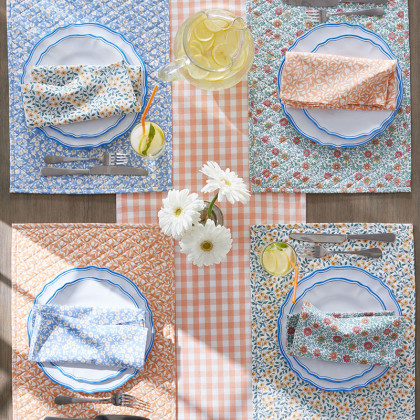 Mix & Match Printed Quilted Placemats, Set of 4