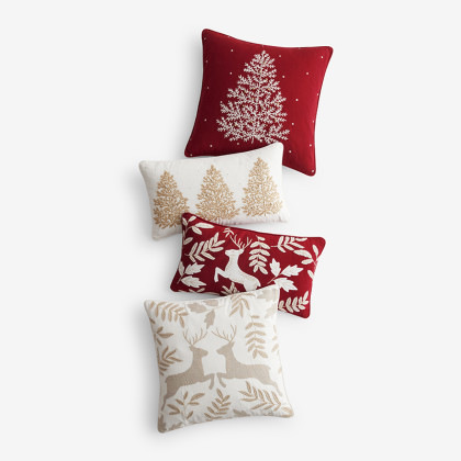 Holiday Pillow Cover - Reindeer Red