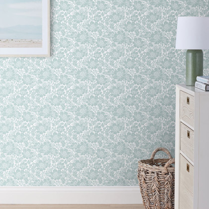 Epic Blooms Removable Wallpaper - Green, Swatch