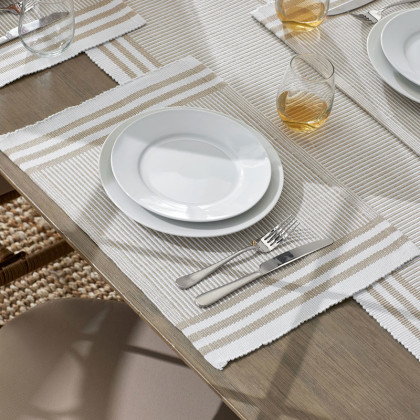 Stripe Indoor/Outdoor Placemats, Set of 4 - Natural