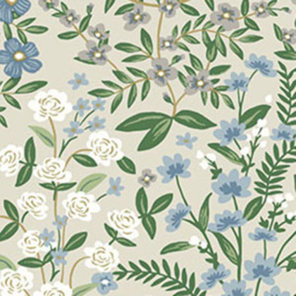Wildwood Garden Traditional Wallpaper - Linen, Swatch