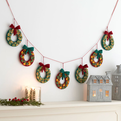 Holiday Felt Bunting - Wreath