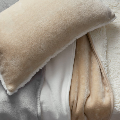 Sherpa Cozy Plush Pillow Cover - Off White