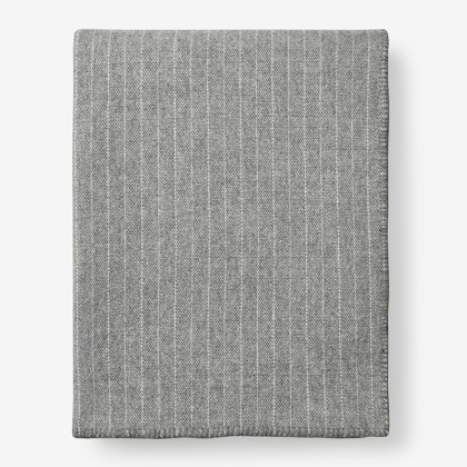 Pinstripe Merino Wool Blanket