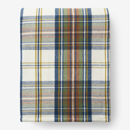 Lambswool Yarn-Dyed Plaid Blanket