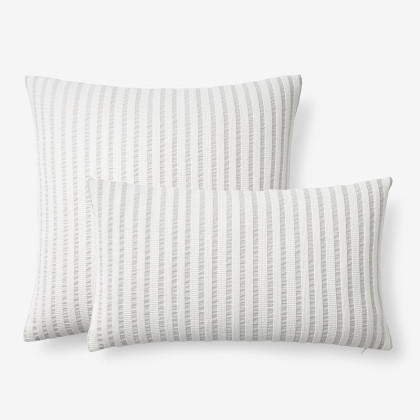 Ruched Stripe Decorative Pillow Cover