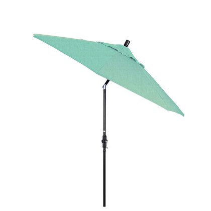 Market Umbrella with Crank Lift - Black Finish, Spectrum Mist, 9 ft.