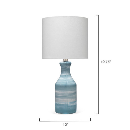 Swirl Ceramic Lamp - Blue