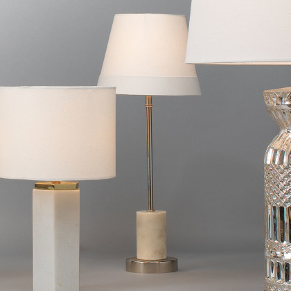 Marble Base Table Lamp - White