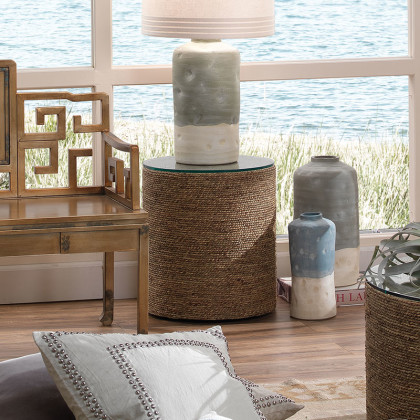Seagrass Round Side Table - Natural