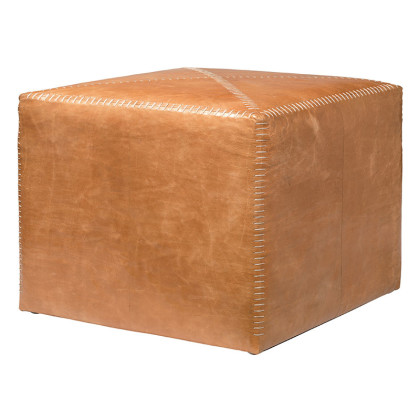 Leather Cube Ottoman